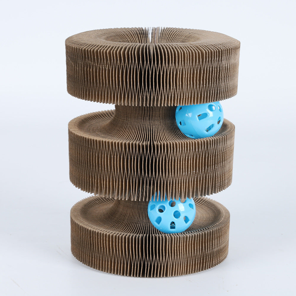 Magic Foldable Cat Scratcher Tunnel