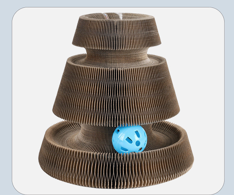 Magic Foldable Cat Scratcher Tunnel