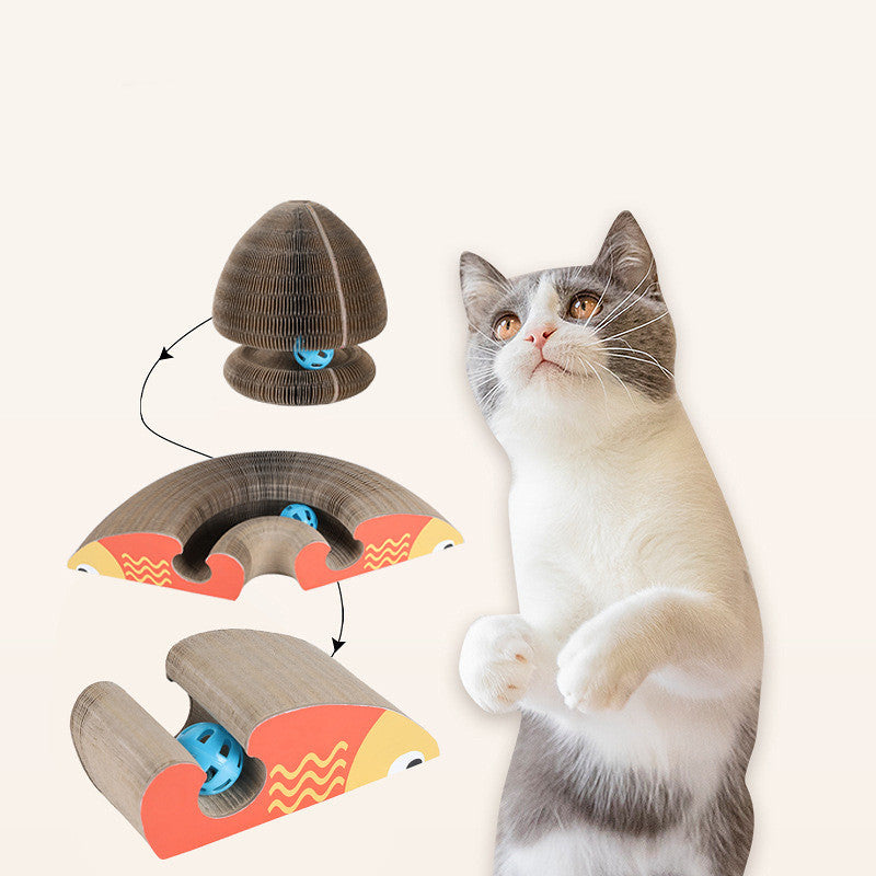 Magic Foldable Cat Scratcher Tunnel